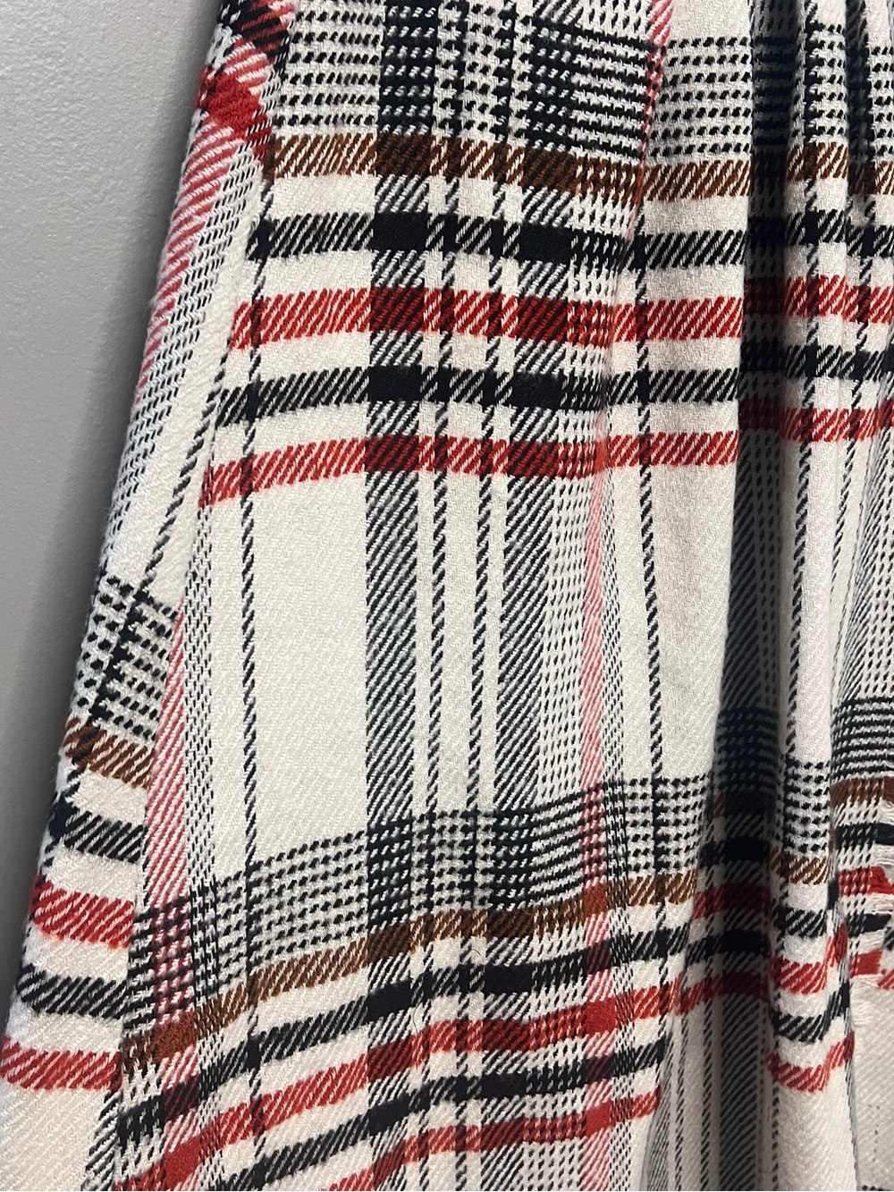 NWOT Mare Mare Anthropologie Blanket Plaid Maxi Wrap Skirt Large Cabincore - Picture 3 of 11